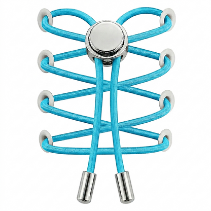 No-Tie Elastic Shoelaces with Metal Button