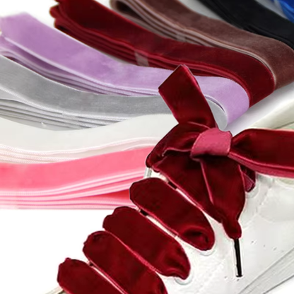 Flat Velvet Laces 1.6cm Wide X 120cm Long Premium