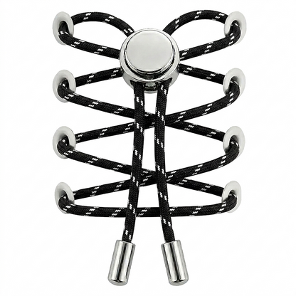 No-Tie Elastic Shoelaces with Metal Button