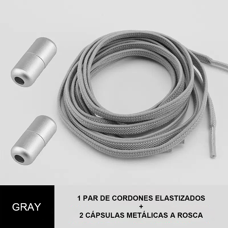 Cordones elásticos sin atar con cápsula metálica a rosca