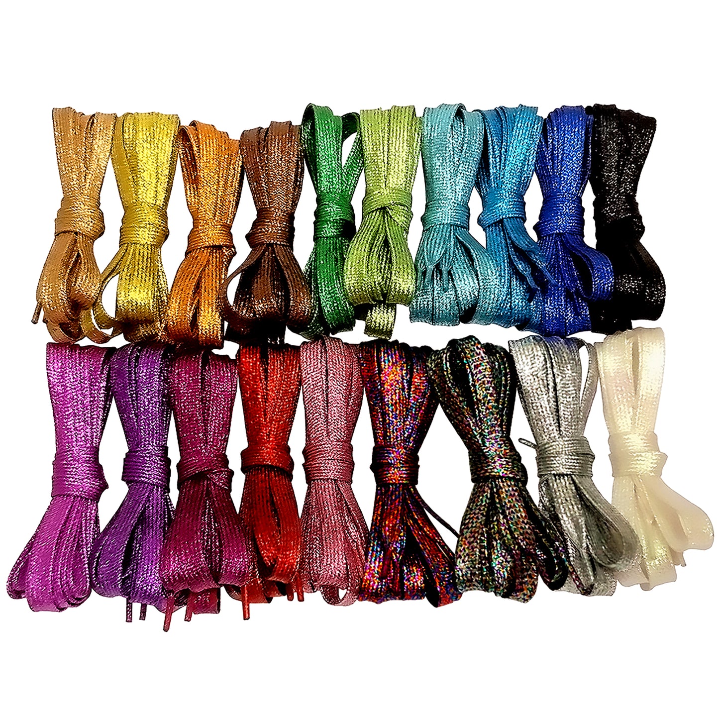 Flat Glitter Shoelaces - Without Packaging 125cm