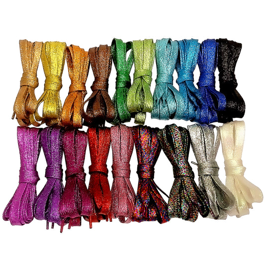 Flat Glitter Shoelaces - Without Packaging 125cm
