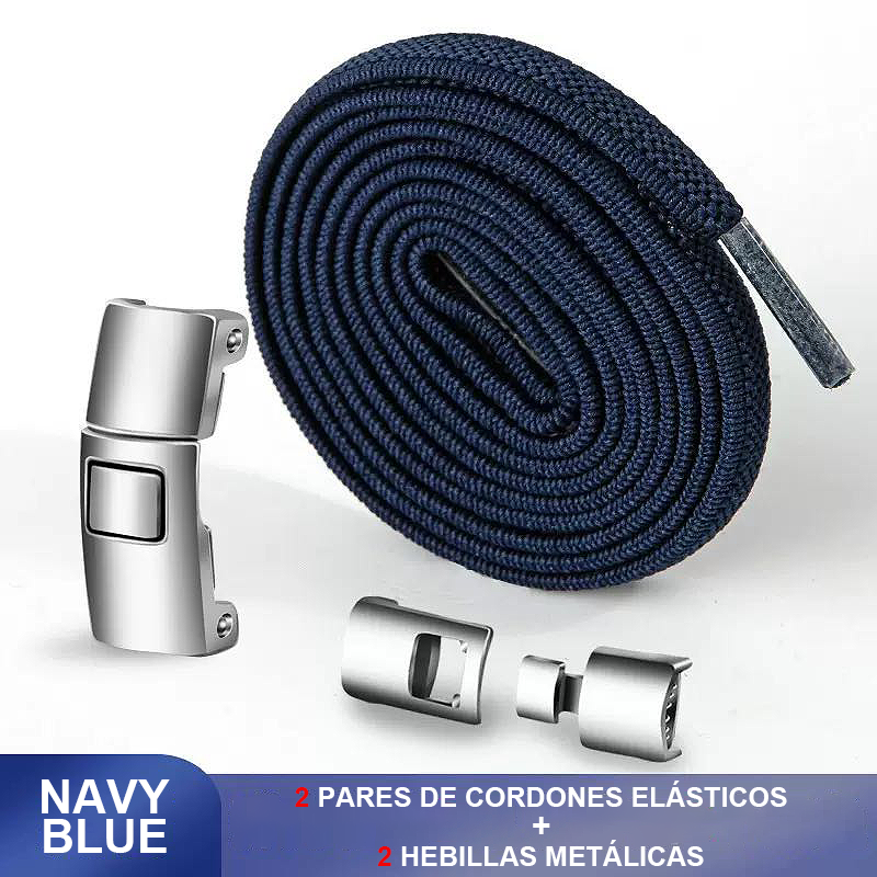 Elastic No-Tie Laces with Metal Buckle