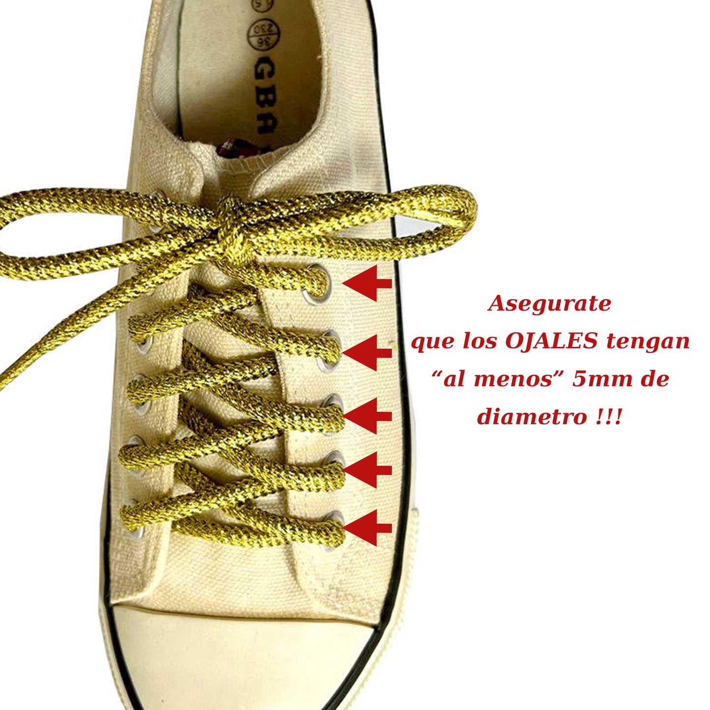 Cordones Glitter PREMIUM Redondos - Sin Packaging 120cm