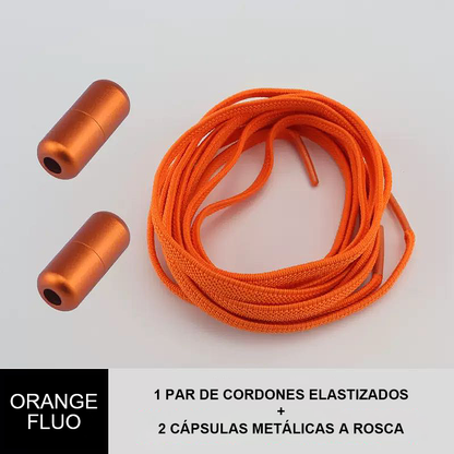 Cordones elásticos sin atar con cápsula metálica a rosca