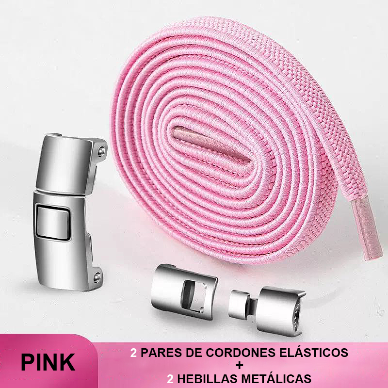 Elastic No-Tie Laces with Metal Buckle
