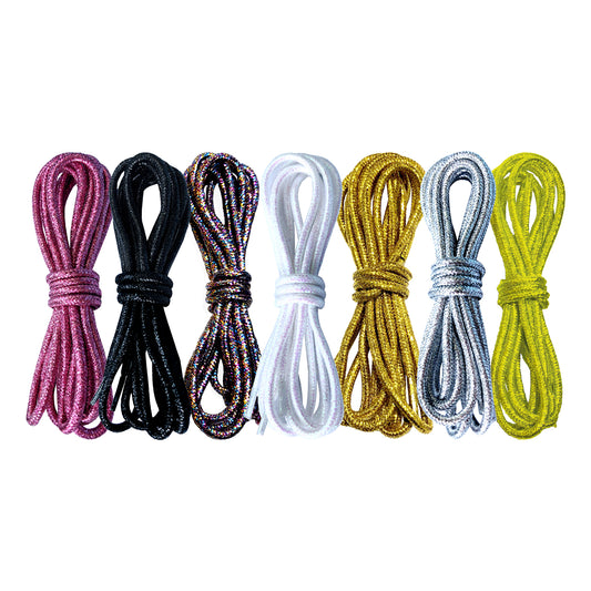 Cordones Glitter Redondos de 120cm Largo - Sin Packaging