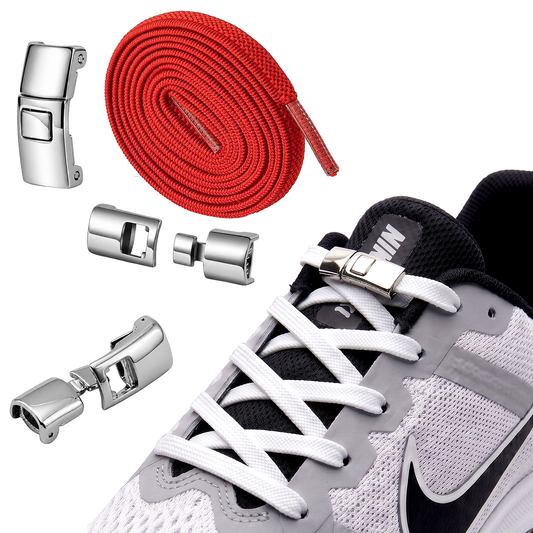 Elastic No-Tie Laces with Metal Buckle