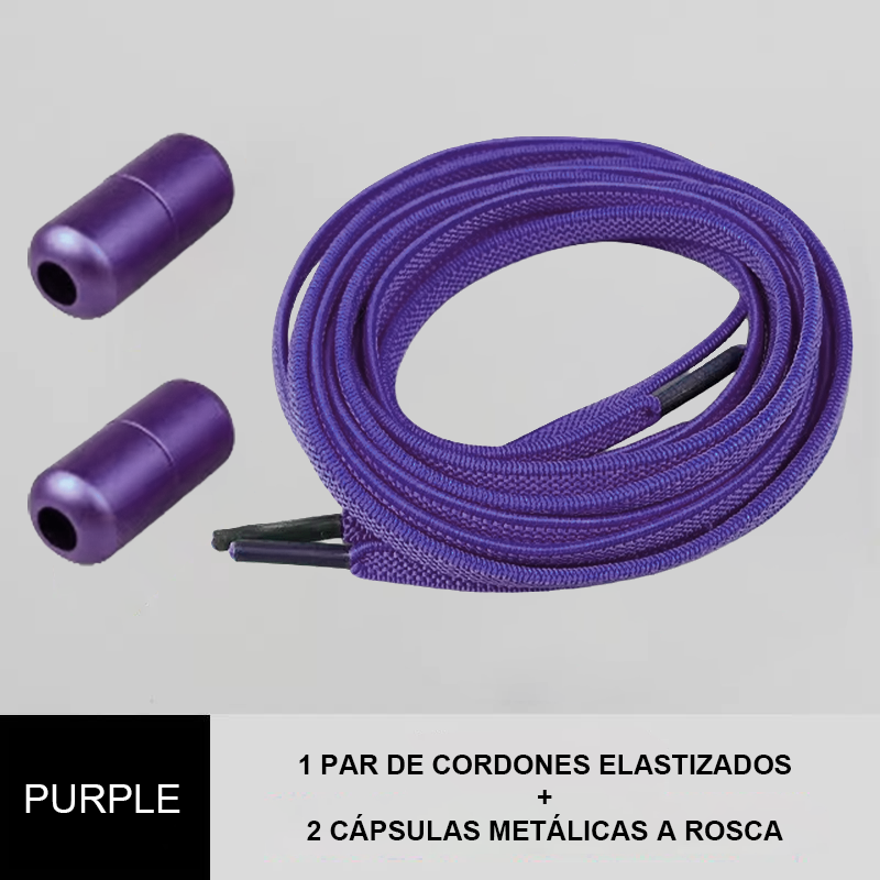 Cordones elásticos sin atar con cápsula metálica a rosca
