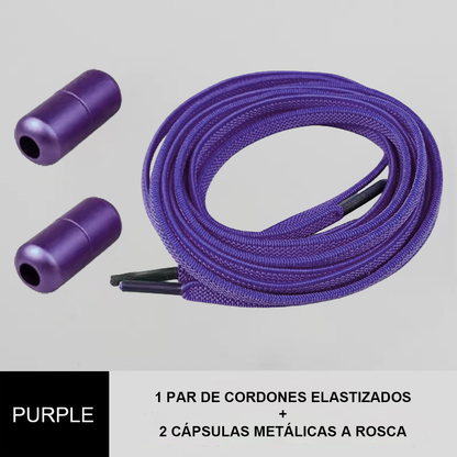 Cordones elásticos sin atar con cápsula metálica a rosca