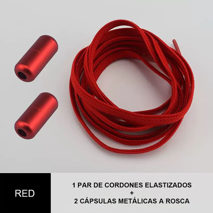 Cordones elásticos sin atar con cápsula metálica a rosca