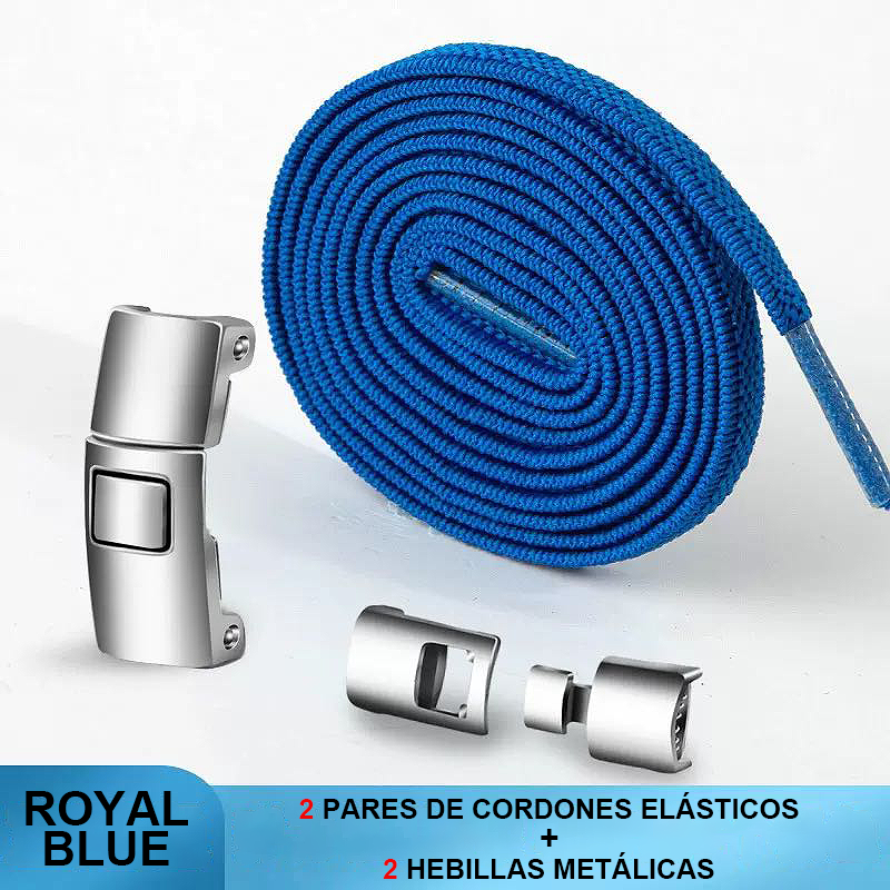Elastic No-Tie Laces with Metal Buckle