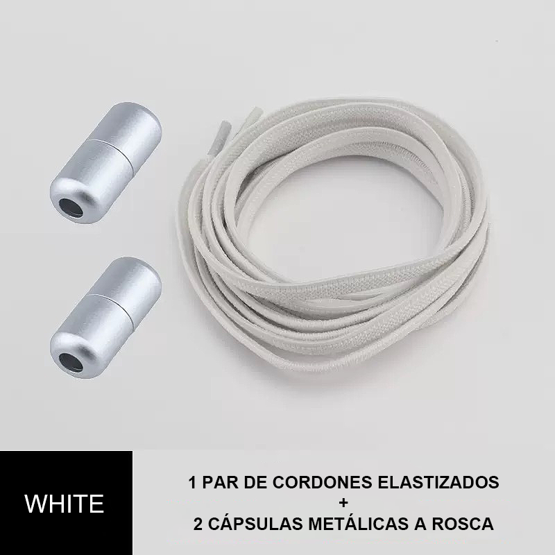 Cordones elásticos sin atar con cápsula metálica a rosca