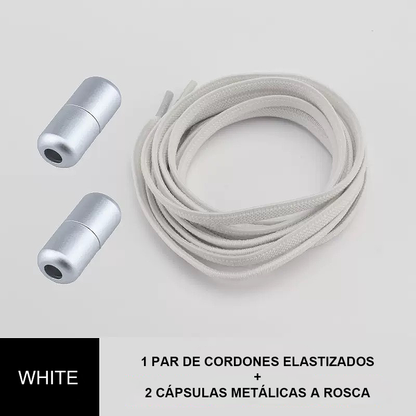 Cordones elásticos sin atar con cápsula metálica a rosca