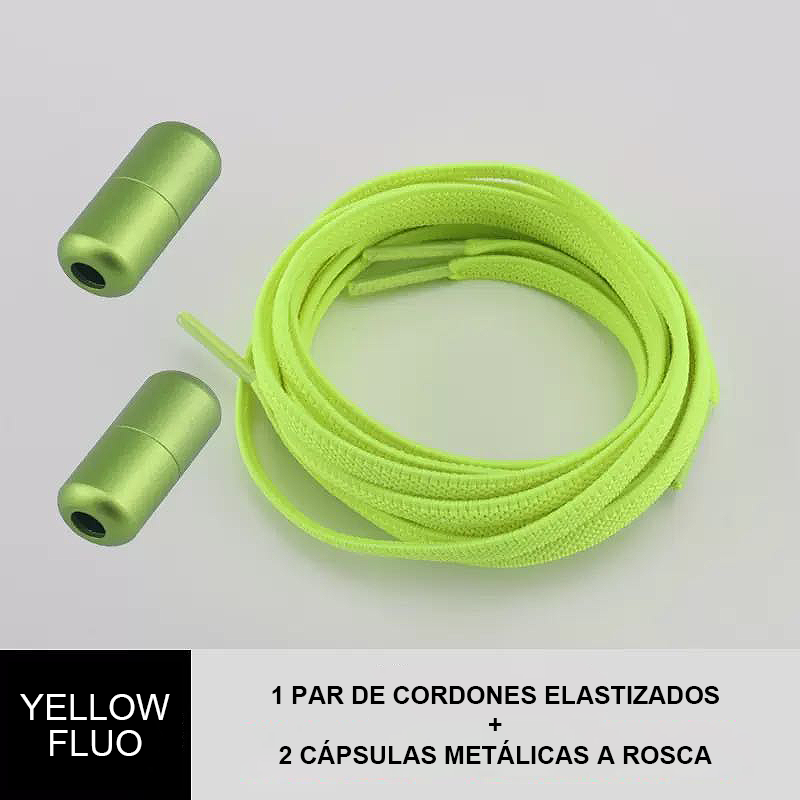 Cordones elásticos sin atar con cápsula metálica a rosca