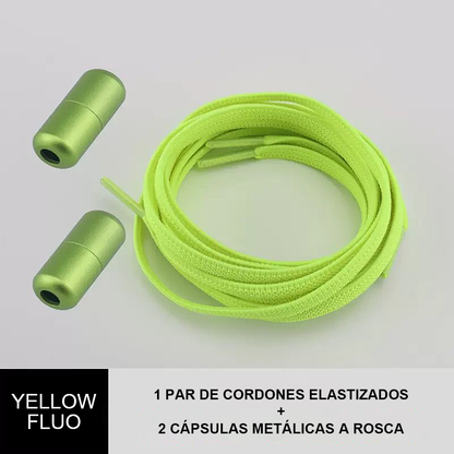 Cordones elásticos sin atar con cápsula metálica a rosca