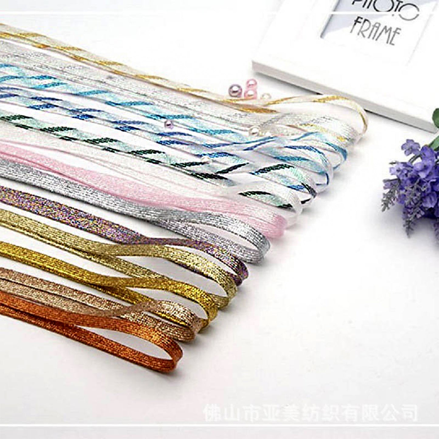 Cordones Glitter Planos de 125cm Largo - Con Packaging