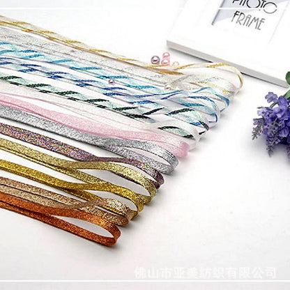 Cordones Glitter Planos de 125cm Largo - Con Packaging